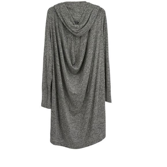 Athleta Harmony Wrap Cardigan Hoodie Size 1X Marled Gray Longline Lounge - Picture 4 of 12